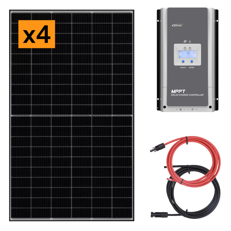 Panel słoneczny 4x435W z regulatorem ładowania 60A MPPT - 24V