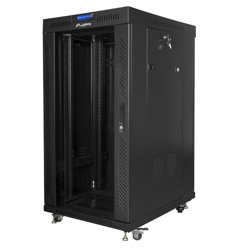 Obrazek produktu Szafa Rack Lanberg 19” 22U FF01-6622-12BL V2 z termostatem (SKU: 3981) - importowany z CSV (SunTrack)