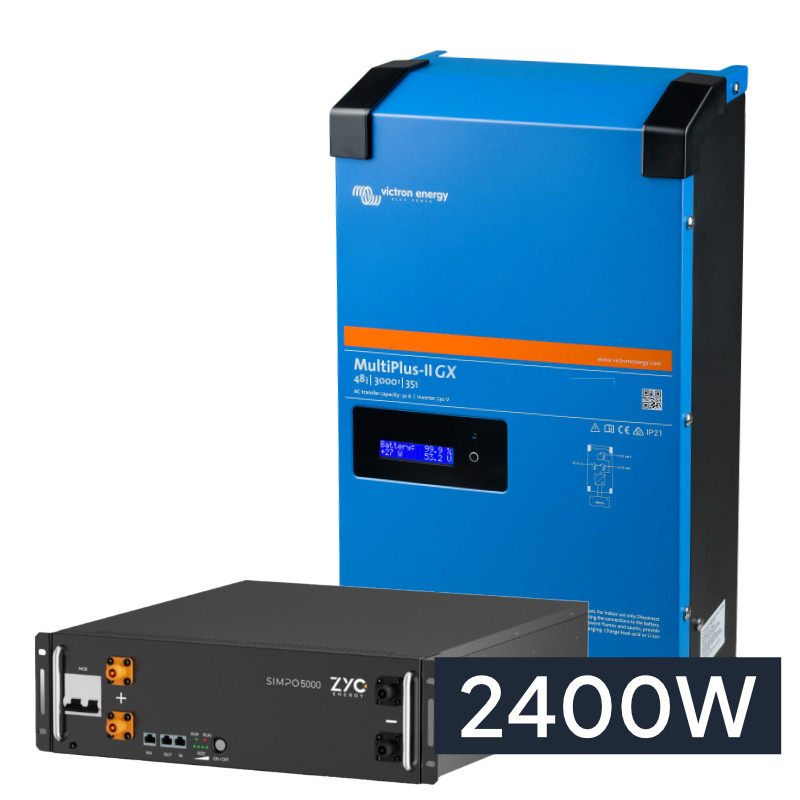 Obrazek produktu Zestaw zasilania awaryjnego do serwerowni / UPS 2400W (SKU: 3941) - importowany z CSV (SunTrack)