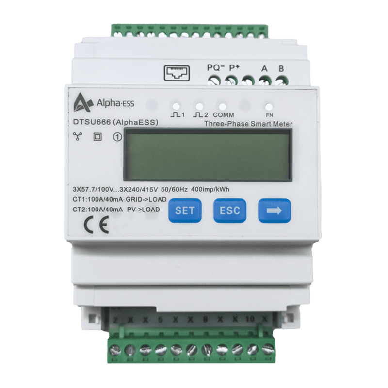 Obrazek produktu Licznik energii Alphaess DTSU666 400V z 3 przekładnikami CT 100A (SKU: 4005) - importowany z CSV (SunTrack)