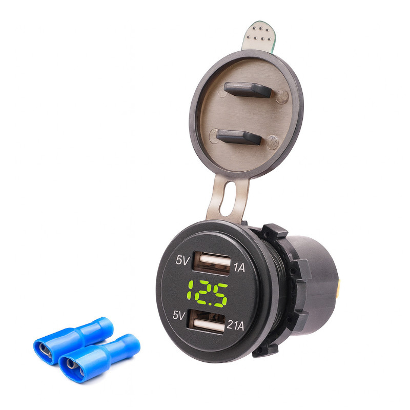 Obrazek produktu Ładowarka USB Solvian Dual Port LED (SKU: 4179) - importowany z CSV (SunTrack)
