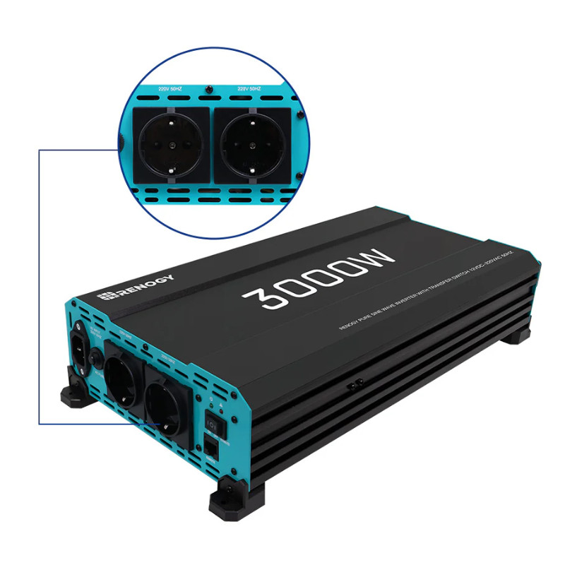 Obrazek produktu Przetwornica napięcia Renogy 3000W 12V (SKU: 5585) - importowany z CSV (SunTrack)